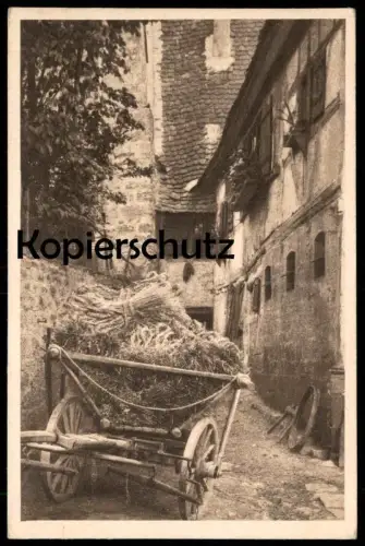 ALTE POSTKARTE ROTHENBURG OB DER TAUBER DAS FUCHSLOCH MIT KUTSCHE Ansichtskarte AK postcard cpa