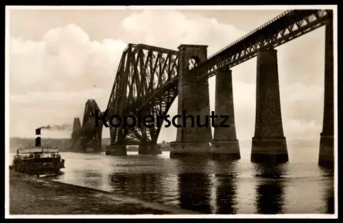 ALTE POSTKARTE DAMPFER EDINBURGH FIFTH OF FORTH BRIDGE Brücke pont steam ship Schiff postcard Ansichtskarte cpa AK