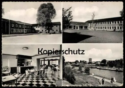 ÄLTERE POSTKARTE MÜNSTER LANDESFEUERWEHRSCHULE fire department brigade school école pompiers Ansichtskarte cpa postcard