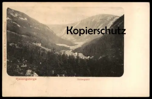 ALTE POSTKARTE RIESENGEBIRGE RIESENGRUND Obri Dul Krkonose Schlesien cpa AK Ansichtskarte postcard