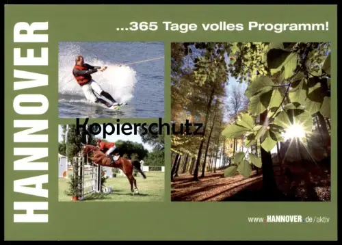 ÄLTERE POSTKARTE HANNOVER WASSERSKI PFERDESPORT SPRINGREITEN water ski nautique waterski Ansichtskarte AK postcard cpa