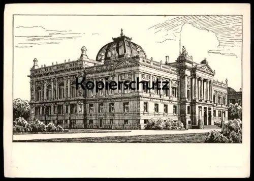 ALTE POSTKARTE BIBLIOTHEK STRASSBURG Landesbibliothek Strasbourg Universitätsbibliothek Library Bibliotheque postcard