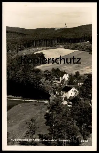 ALTE POSTKARTE ROSENBURG AM KAMP PRESSWERK MIT ERNSTVILLA Villa Ansichtskarte AK postcard cpa Österreich