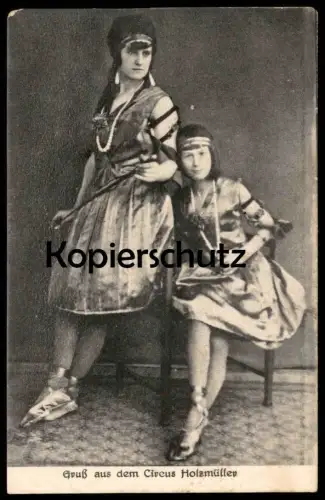 ALTE POSTKARTE GRUSS AUS DEM CIRCUS HOLZMÜLLER Akrobat acrobat Zirkus Cirque Verlag Trau & Schwab Dresden cpa postcard