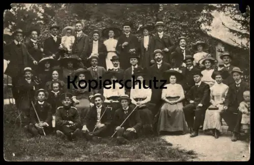 ALTE FOTO POSTKARTE FEST HILLSCHEID 1912 PERSONEN WESTERWALD Höhr-Grenzhausen Ansichtskarte AK cpa photo postcard