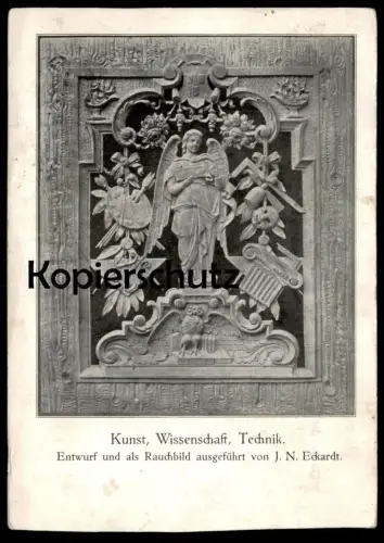ALTE POSTKARTE KUNST WISSENSCHAFT TECHNIK ENTWURF UND RAUCHBILD J. N. ECKARDT STEMPEL NIEDERVIEHBACH Ansichtskarte