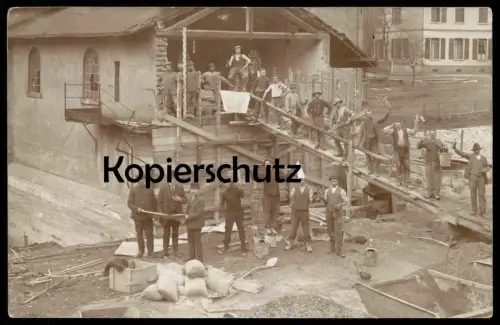 ALTE FOTO POSTKARTE LETMATHE HAUSBAU HANDWERKER ISERLOHN postcard cpa Ansichtskarte AK