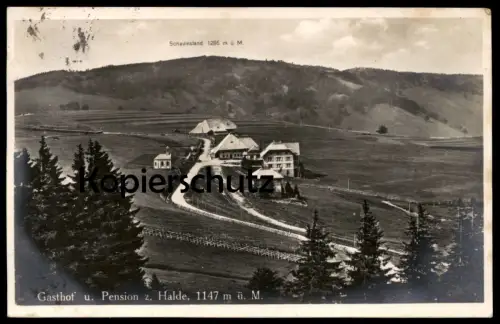 ALTE POSTKARTE GASTHOF UND PENSION ZUR HALDE SCHAUINSLAND 1147m postcard cpa AK Ansichtskarte