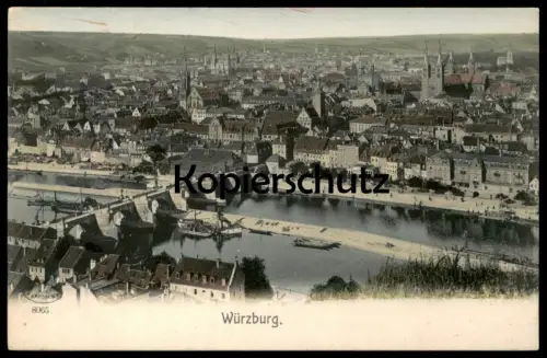 ALTE POSTKARTE WÜRZBURG TOTALANSICHT TOTAL GESAMTANSICHT PANORAMA Ansichtskarte cpa postcard AK