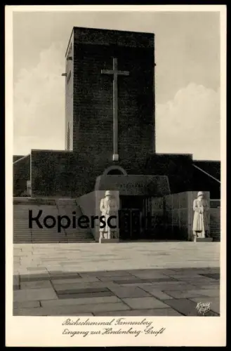 ALTE POSTKARTE REICHSEHRENMAL TANNENBERG BEI HOHENSTEIN EINGANG ZUR HINDENBURG GRUFT OSTPREUSSEN OLSZTYNEK postcard cpa