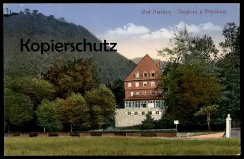 ALTE POSTKARTE BAD HARZBURG BURGBERG UND ETTERSHAUS cpa postcard AK Ansichtskarte