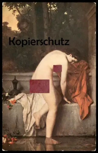 ALTE KÜNSTLER POSTKARTE J.-J. HENNER THE DECENT SUZAN KEUSCHE SUSANNA femme seins nus nude breast woman nudity postcard