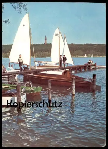 ÄLTERE POSTKARTE BERLIN AN DER HAVEL GRUNEWALDTURM Boote Segelboote Schiffe ships cpa postcard AK Ansichtskarte