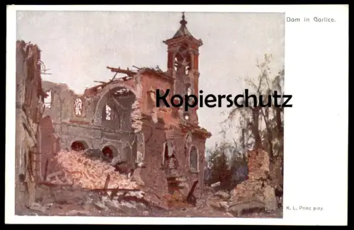 ALTE POSTKARTE DOM DER STADT GORLICE Görlitz Polska Polen Poland SIGN. K.L. Prinz Deutsches Rotes Kreuz postcard cpa
