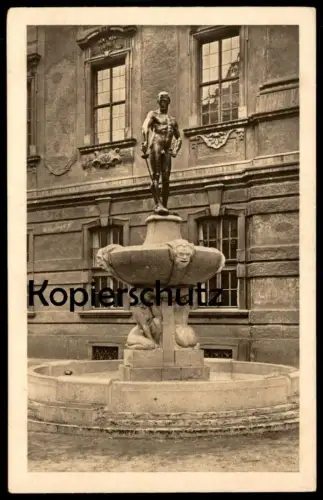ALTE POSTKARTE BRESLAU FECHTER BRUNNEN FECHTERBRUNNEN fontaine foutain fencer fencing escrimeur Wroclaw Schlesien cpa AK