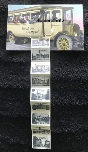 ALTE POSTKARTE GRUSS AUS STUTTGART 1929 OMNIBUS SYSTEMKARTE Bus Ansichtskarte AK cpa postcard