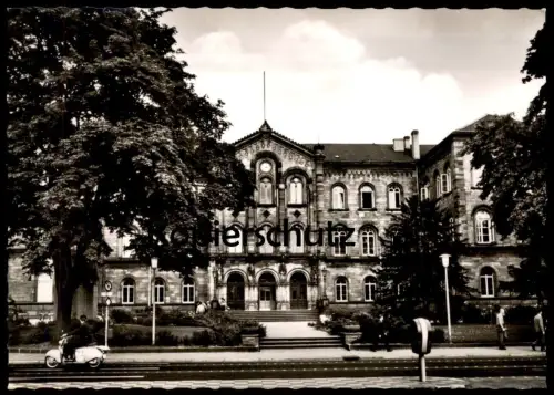 ÄLTERE POSTKARTE UNIVERSITÄTSSTADT GÖTTINGEN AUDITORIUM MOTORROLLER ROLLER VESPA ? cpa postcard Ansichtskarte AK