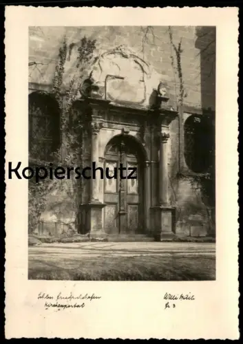 ÄLTERE POSTKARTE FRIEDRICHSHAFEN BODENSEE SCHLOSS FRIEDRICHSHAFEN KIRCHENPORTAL WILLI SPÄTH Ansichtskarte cpa postcard