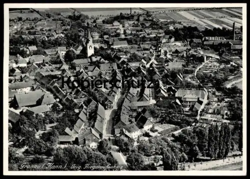 ALTE POSTKARTE GRONAU LEINE ORIGINAL FLIEGERAUFNAHME 1936 LUFTBILD cpa postcard Ansichtskarte AK