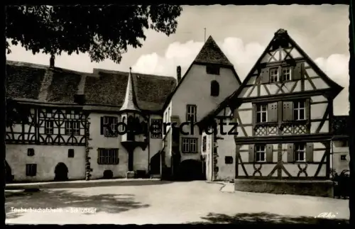 ÄLTERE POSTKARTE TAUBERBISCHOFSHEIM SCHLOSSHOF Schloss chateau castle AK postcard Ansichtskarte cpa