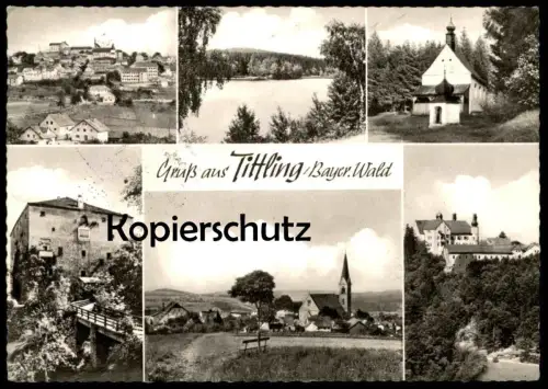 ÄLTERE POSTKARTE GRUSS AUS TITTLING BAYERISCHER WALD Bayern postcard Ansichtskarte AK cpa