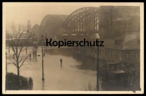 ALTE POSTKARTE HOCHWASSER CÖLN 1920 KÖLN AM RHEIN LOKOMOTIVE Zug train flood inondation Ansichtskarte AK cpa postcard