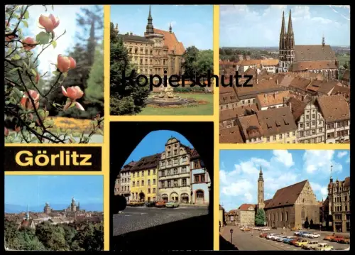 ÄLTERE POSTKARTE GÖRLITZ IM STADTPARK PLATZ DER BEFREIUNG UNTERMARKT LENINPLATZ Zgorzelec Ansichtskarte postcard cpa