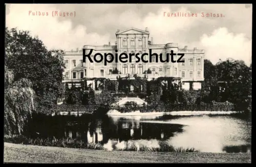 ALTE POSTKARTE PUTBUS AUF RÜGEN FÜRSTLICHES SCHLOSS chateau castle cpa AK postcard Ansichtskarte