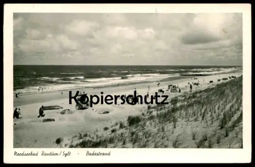 ALTE POSTKARTE NORDSEEBAD RANTUM SYLT BADESTRAND Strand beach plage Ansichtskarte cpa AK postcard