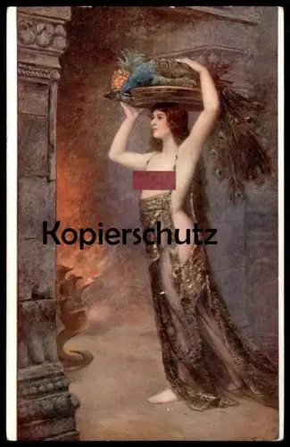 ALTE KÜNSTLER POSTKARTE CONSUELO FOULD woman Frau femme seins nus nude breast woman nudity slave cpa postcard AK