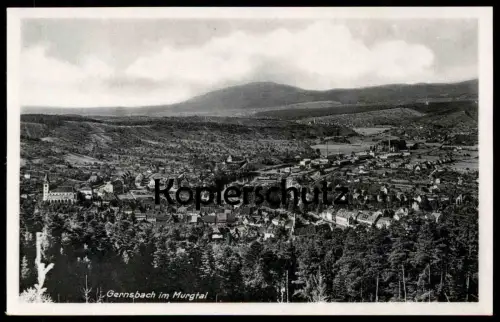 ÄLTERE POSTKARTE GERNSBACH IM MURGTAL TOTALANSICHT Gesamtansicht Panorama Total Ansichtskarte postcard cpa