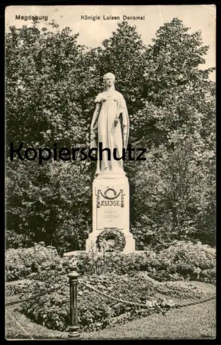 ALTE POSTKARTE MAGDEBURG KÖNIGIN LUISEN DENKMAL LOUISEN LUISE monument Ansichtskarte postcard cpa AK