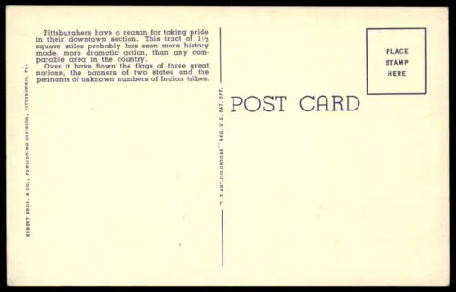 ALTE POSTKARTE DOWNTOWN PITTSBURGH PA POINT OF ALLEGHENY MONONGAMELA RIVERS FORM OHIO RIVER postcard cpa Ansichtskarte