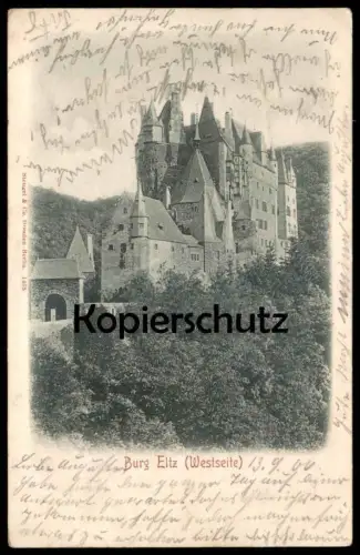 ALTE POSTKARTE BURG ELTZ WESTSEITE 1900 Wierschem Maifeld Polch Schloss Castle Chateau postcard cpa AK Ansichtskarte