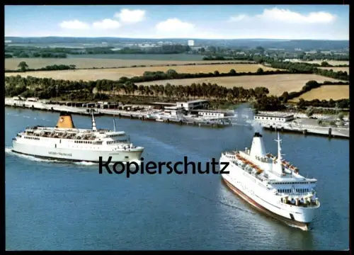 ÄLTERE POSTKARTE SKANDINAVIEN-KAI TRAVEMÜNDE GEDSER FÄHRE FÄHREN GUSTAV VASA Hafen port harbour ferry Schiff ship cpa AK