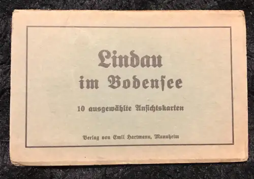 ALTE POSTKARTE LINDAU ALTES LEPORELLO VIER POSTKARTEN VON ZEHN postcard cpa Ansichtskarte