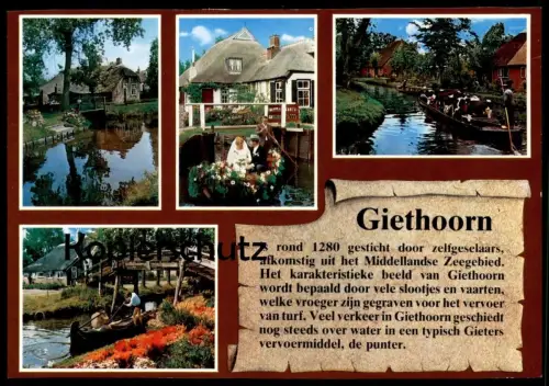 ÄLTERE POSTKARTE GIETHOORN CHRONIK Chronikkarte chronique chronicle storycard Ansichtskarte cpa postcard