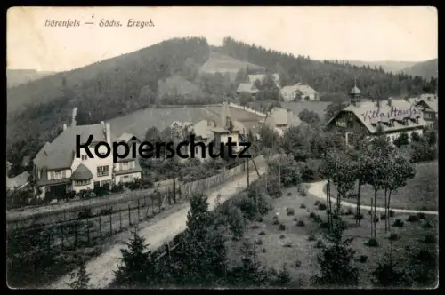 ALTE POSTKARTE BÄRENFELS IM SÄCHSISCHEN ERZGEBIRGE VILLA STAUSS Villen 1918 Panorama Altenberg Ansichtskarte postcard AK