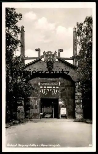 ALTE POSTKARTE BODETAL WALPURGISHALLE HEXENTANZPLATZ Walpurgis Teufel Hexe witch devil diable demon AK cpa postcard