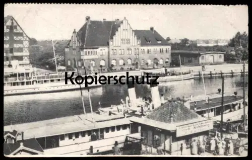 ALTE POSTKARTE DAMPFERANLEGESTELLE IN ELBING Dampfer Elblag Polska Poland Polen Ostpreussen postcard Ansichtskarte
