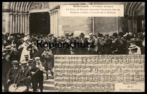 ALTE POSTKARTE LE CORPS DE MUSIQUE ECHTERNACH MARSCH POLKA GEIGER GEIGE VIOLINE violon violin Ansichtskarte postcard cpa