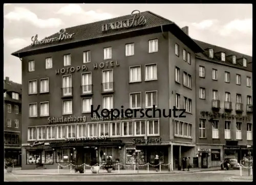 ÄLTERE POSTKARTE HILDESHEIM HOTOPP'S HOTEL STOLLWERCK SIECHEN HÄRKE SCHARLACHBERG VW KÄFER VOLKSWAGEN cpa postcard