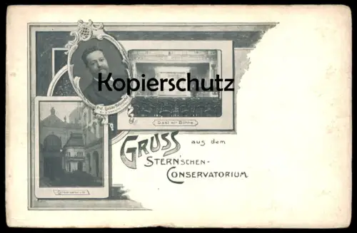 ALTE POSTKARTE STERNSCHES CONSERVATORIUM BERLIN KONSERVATORIUM GUSTAV HOLLAENDER JULIUS STERN cpa Ansichtskarte postcard