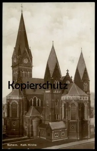 ALTE POSTKARTE NEHEIM AN DER RUHR KATHOLISCHE KIRCHE 1940 cpa postcard Ansichtskarte AK