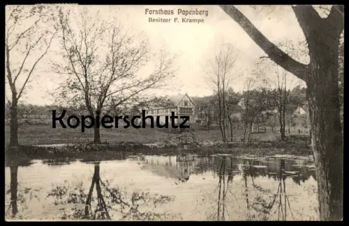 ALTE POSTKARTE FORSTHAUS PAPENBERG BESITZER F. KRAMPE HALDENSLEBEN AK Ansichtskarte