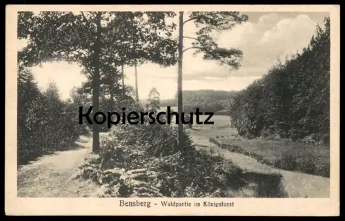 ALTE POSTKARTE BENSBERG WALDPARTIE IM KÖNIGSFORST Ansichtskarte cpa postcard AK