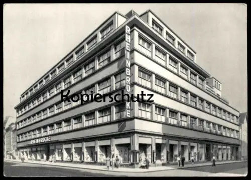 ALTE POSTKARTE BASEL MAGAZINE ZUR RHEINBRÜCKE GRÖSSTES UND MODERNSTES KAUFHAUS BASELS postcard Ansichtskarte AK