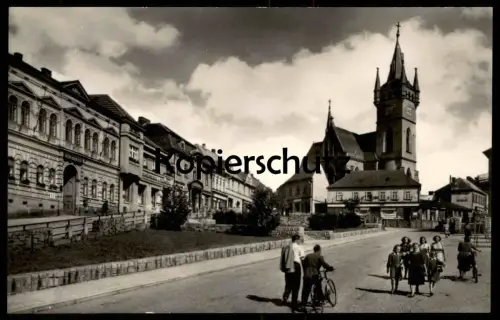ALTE POSTKARTE HUMPOLEC MÄNNDER FRAUEN FAHRRAD Tschechische Republik ceska cesko Ansichtskarte AK cpa postcard