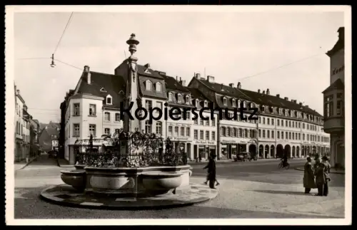 ALTE POSTKARTE ST. JOHANN ST. JOHANNER MARKT SAARBRÜCKEN Brunnen fontaine fountain Ansichtskarte cpa AK postcard