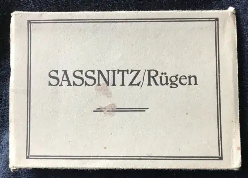 ALTE POSTKARTE SASSNITZ INSEL RÜGEN ALTES KOMPLETTES LEPORELLO U. A. FÄHRSCHIFF PREUSSEN Ansichtskarte postcard cpa AK